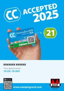 Campingcard ACSI-sticker deelnemende camping aan CampingCard ACSI. Verschil met ACSI-camping