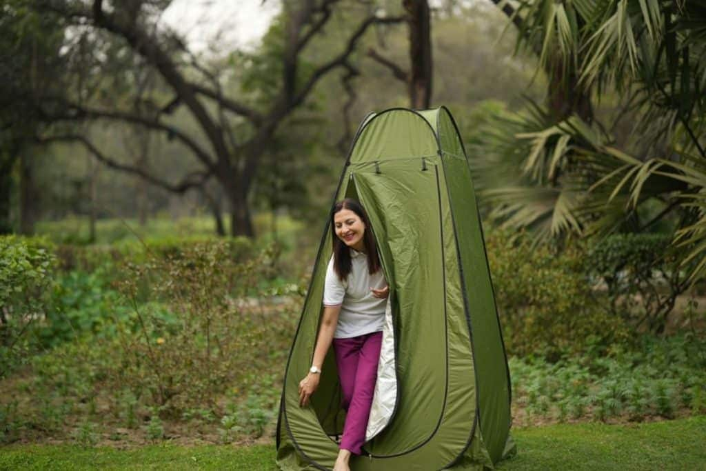 Gebruik een handige toilettent voor je camping wc