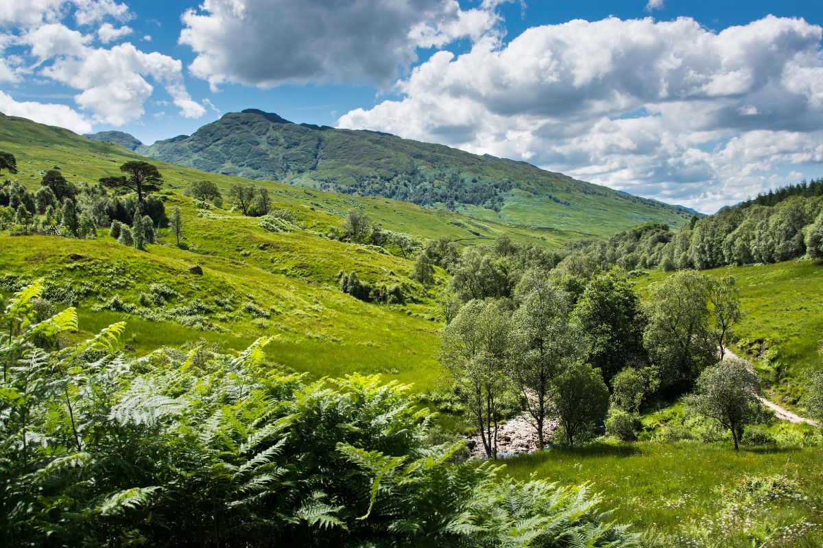 Glen Falloch vallei West Highland Way Schotland