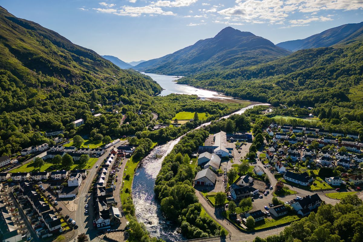 Uitzicht over Loch Leven Kinlockleven