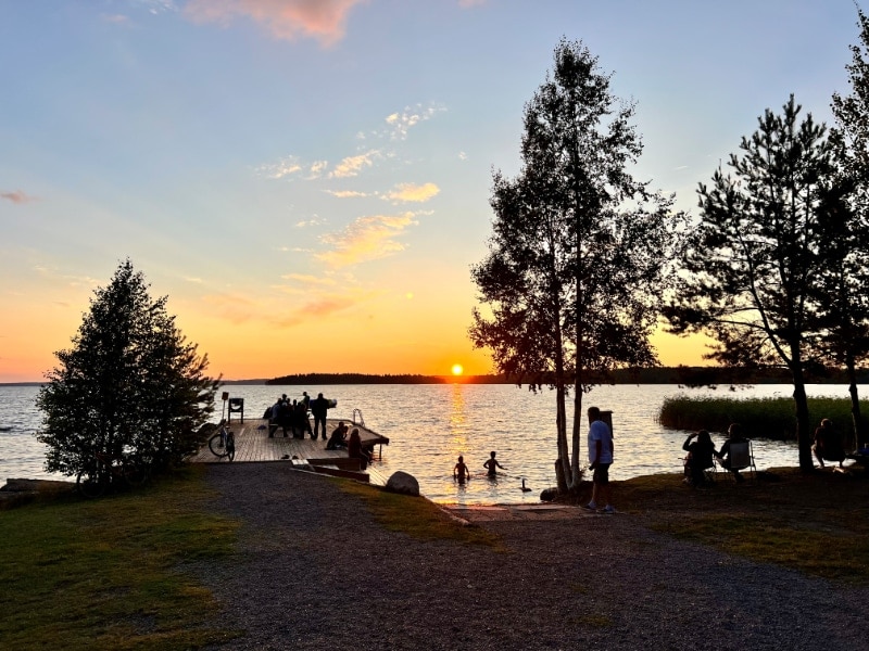 Camping Tiveden aan het Undenmeer in Zweden