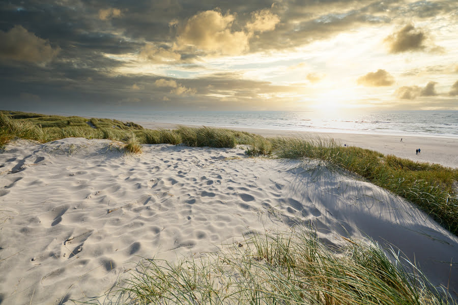 duinen en zee