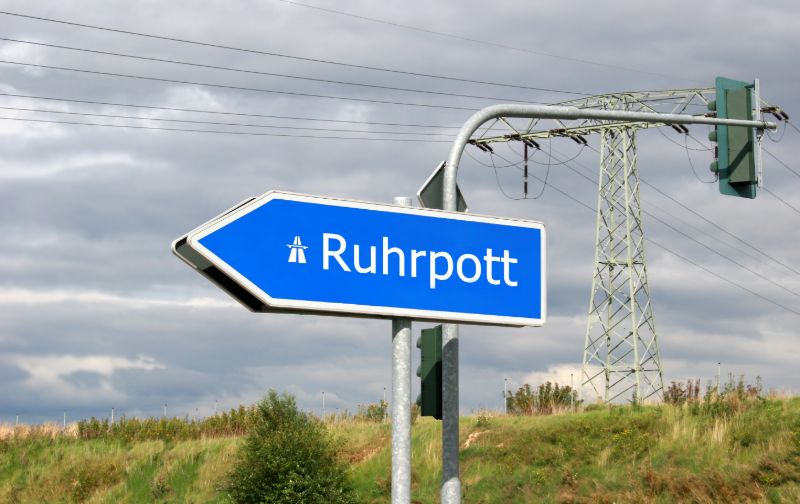 Umweltplakette in Deutschland: Autobahnschild "Ruhrpott"